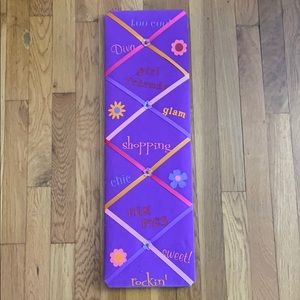 Girls Purple Pin Board Room Decor